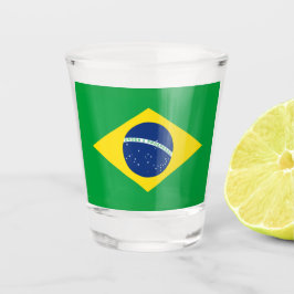 Braziliaanse vlag WK 2026 Voetbal Brasil Voetbal Shot Glas