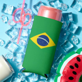 Braziliaanse vlag WK 2026 Voetbal Seltzer Blikjeskoeler