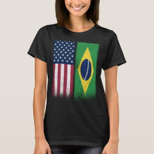 Braziliaanse vlaggen Proud Verenigde Staten Brazil T-shirt