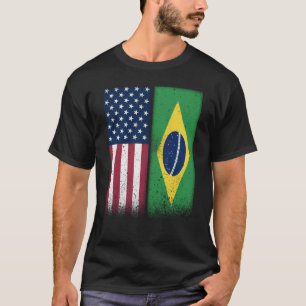 Braziliaanse vlaggen Proud Verenigde Staten Brazil T-shirt