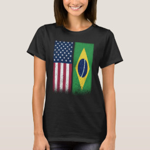 Braziliaanse vlaggen Proud Verenigde Staten Brazil T-shirt