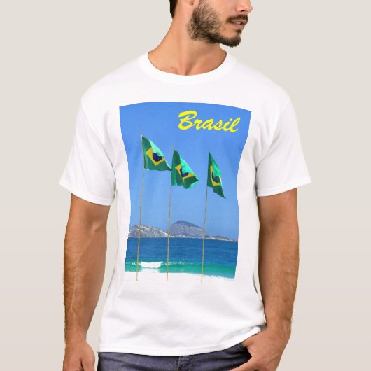 Braziliaanse vlaggen t-shirt (Voorkant)