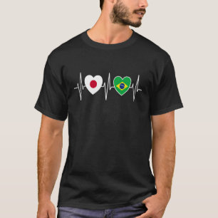 Braziliaanse vlaggen uit Japan en Brazilië T-shirt
