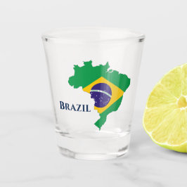 Braziliaanse vlaggenkaart shot glas