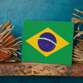 Braziliaanse vlaggenPlaque Fotoplaat (Zijkant)