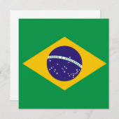 Braziliaanse vlaggenuitnodiging kaart (Voorkant / Achterkant)