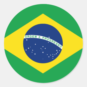 Braziliaanse Vlagsticker – Braziliaanse Trots Ronde Sticker