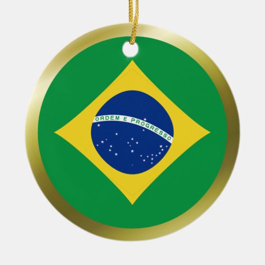 Braziliaanse vlagversiering keramisch ornament (Voorkant)
