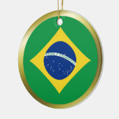 Braziliaanse vlagversiering keramisch ornament (Links)