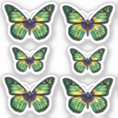 Braziliaanse vlinder Monarch-vlag Sticker (Voorkant)
