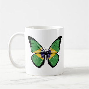 Braziliaanse vlindervlag koffiemok