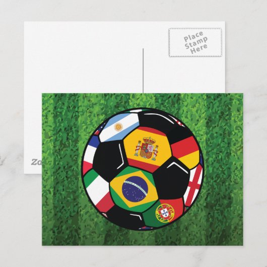 Braziliaanse Voetbal Briefkaart (Voorkant / Achterkant)