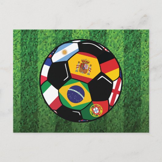 Braziliaanse Voetbal Briefkaart (Voorkant)