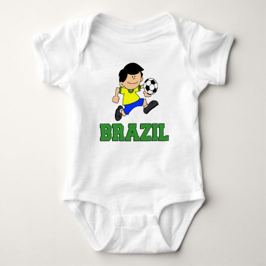 Braziliaanse Voetbal-Cartoon Romper (Voorkant)