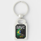 Braziliaanse Voetbal Sleutelhanger - Wij Leven Erv (Voorkant)