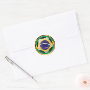Braziliaanse Voetbalbal Sporten Ronde Sticker