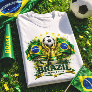 Braziliaanse Voetbalfan Brasil Voetbal Braziliaans T-shirt