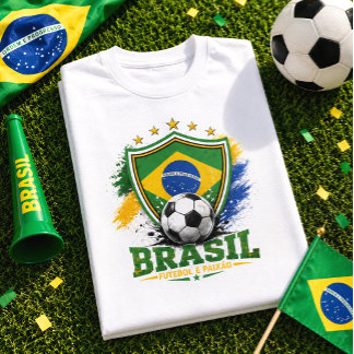 Braziliaanse Voetbalfan Brasil Voetbal Braziliaans T-shirt