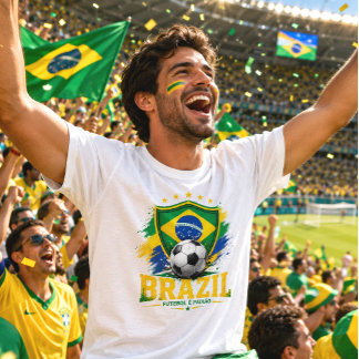 Braziliaanse Voetbalfan Brasil Voetbal Braziliaans T-shirt