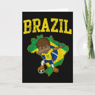 Braziliaanse Voetbaljongen Braziliaanse Voetbal Da Kaart