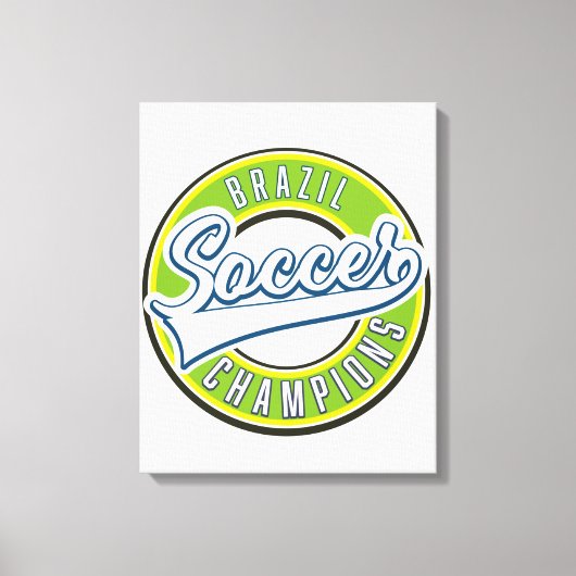 Braziliaanse Voetbalkampioenen Canvas Afdruk (Voorkant)