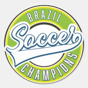 Braziliaanse voetbalkampioenen ronde sticker