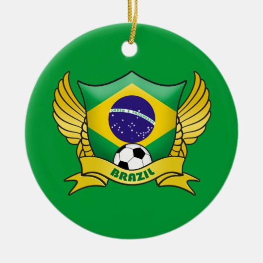 Braziliaanse voetbalornament keramisch ornament (Voorkant)