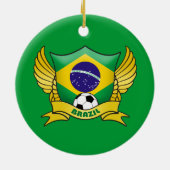 Braziliaanse voetbalornament keramisch ornament (Achterkant)