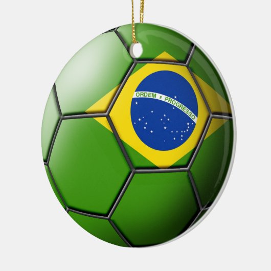 Braziliaanse voetbalversiering keramisch ornament (Links)