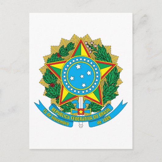 Braziliaanse wapenschild Briefkaart (Voorkant)