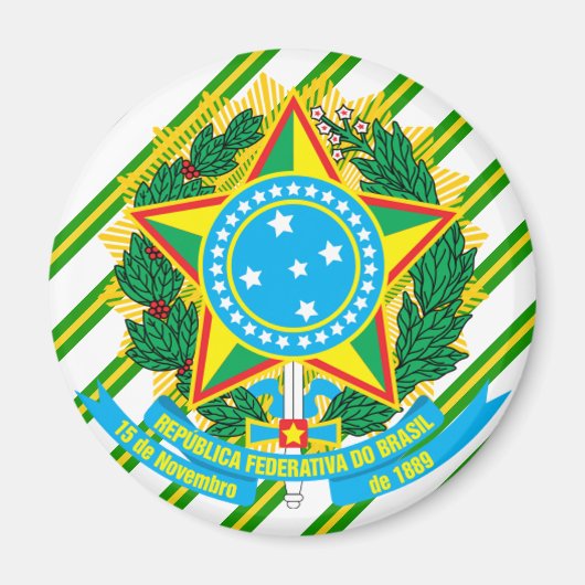 Braziliaanse wapenschild magneet (Voorkant)