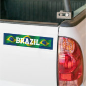 Braziliaanse Waving Flag Bumpersticker (Op Truck)