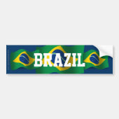 Braziliaanse Waving Flag Bumpersticker (Voorkant)