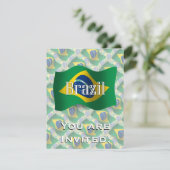 Braziliaanse Waving Flag Kaart (Staand voorkant)