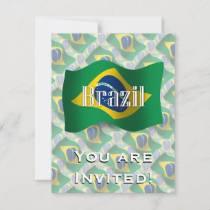 Braziliaanse Waving Flag Kaart