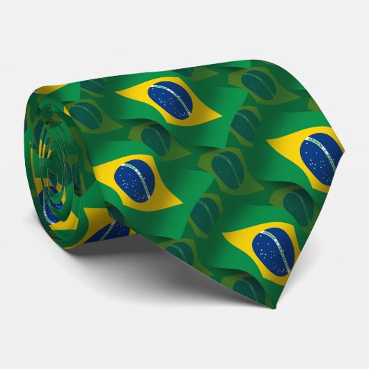 Braziliaanse Waving Flag Stropdas (Opgerold)