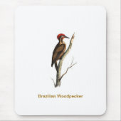 Braziliaanse Woodpeckervogel Mousepad Muismat (Voorkant)