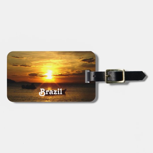 Braziliaanse zonsondergang bagagelabel (Voorkant horizontaal)