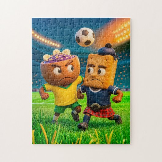 Brazilian açaí bowl versus Scottish shortbread soc Legpuzzel (Verticaal)