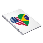 Brazilian American Love Notebook Notitieboek (Rechterzijde)