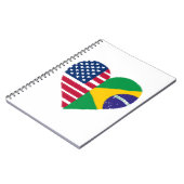 Brazilian American Love Notebook Notitieboek (Linkerzijde)