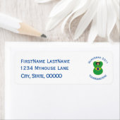 Brazilian Angel Hanukkah Flag Personalized Etiket (Insitu)