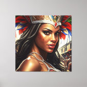 brazilian carnival illustration canvas afdruk (Voorkant)