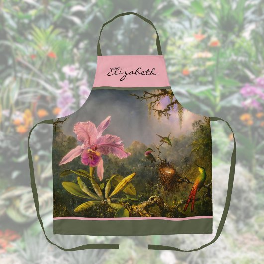 Brazilian Cattelya Orchid Hummingbird Monogram   Schort