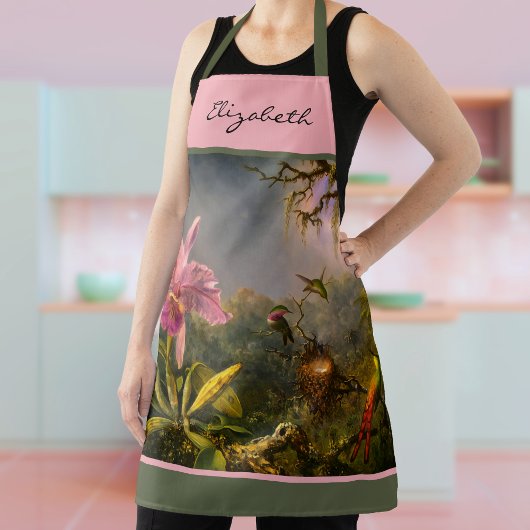 Brazilian Cattelya Orchid Hummingbird Monogram   Schort