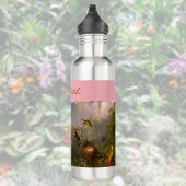 Brazilian Cattelya Orchid Hummingbird Monogrammed Waterfles