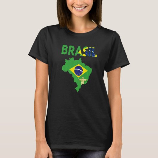 Brazilian Flag Idea For Men & Brasil Flag 1 T-shirt (Voorkant)