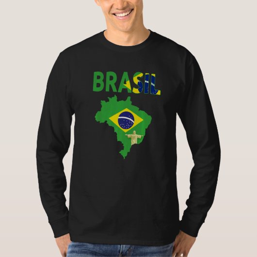 Brazilian Flag Idea For Men & Brasil Flag 1 T-shirt (Voorkant)