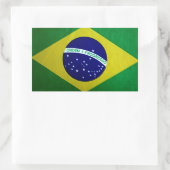 Brazilian Flag look Rechthoekige Sticker (Tas)