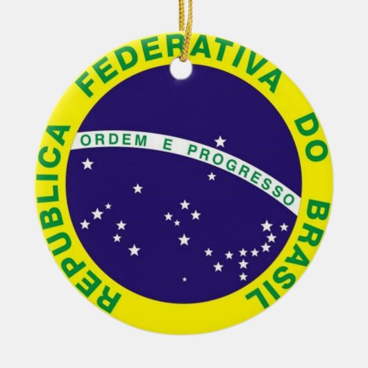 BRAZILIAN Flag Ornament (Voorkant)